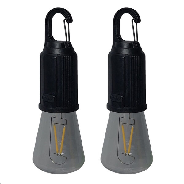 چراغ آویز شارژی مدل T02 با نور آفتابی بسته 2 عددی - Image 1