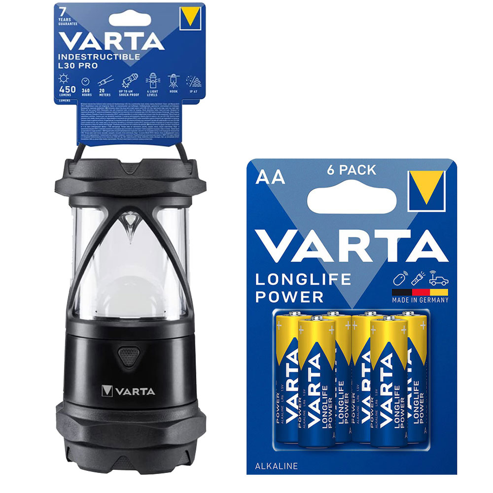 70f895ddca67bc738af4e6a4a5fdd0424d23ca78_1682764390-1.jpg چراغ فانوسی وارتا مدل L30 Pro به همراه 6 عدد باتری قلمی - Image 1