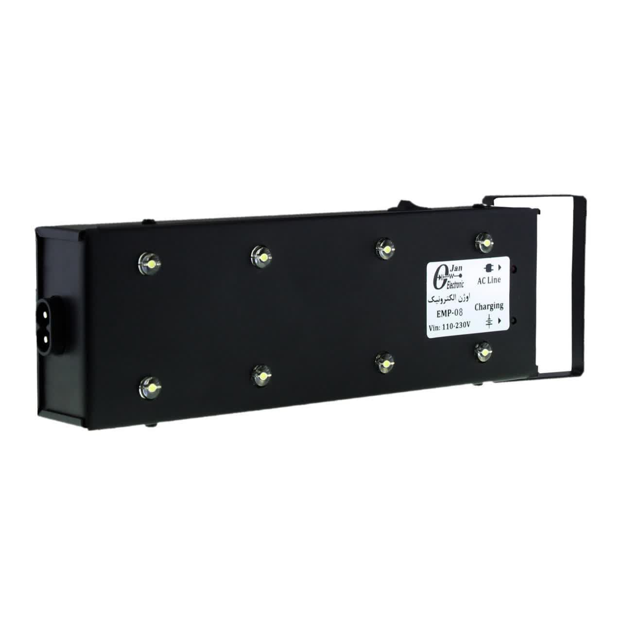 7f7414db9c28bcb05d99f575d38e2dbef4efc810_1727074119.jpg چراغ اضطراری اوژن الکترونیک مدل پرتابل نوردهی 8 ساعته کد EMP-08b دارای نور مهتابی - Image 1