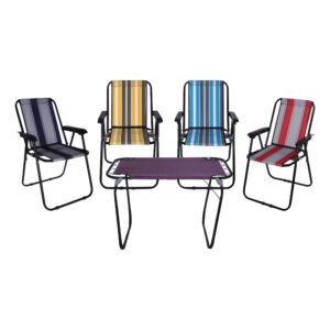 میز و صندلی تاشو سفری مدل xp555 مجموعه 5 عددی