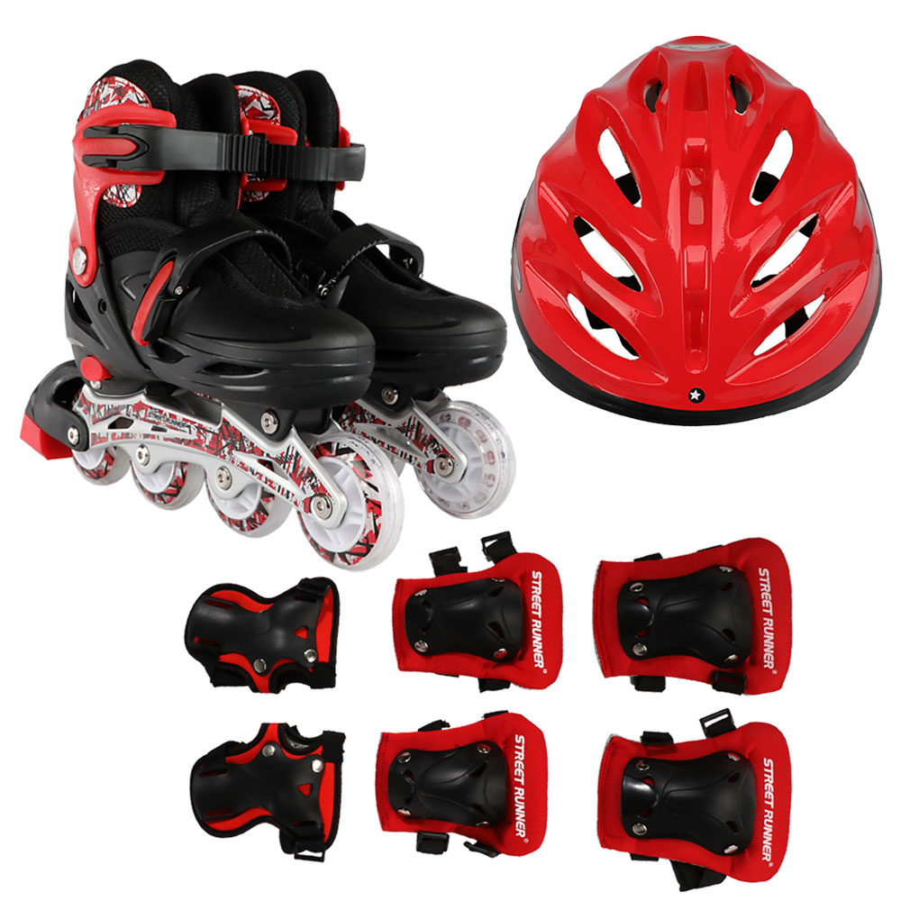 6869f410f65f345d0a779ed3ea5f428458c715cd_1738759635.jpg اسکیت کفشی مدل yx L ژله ای به همراه کلاه و لوازم ایمنی - Image 1