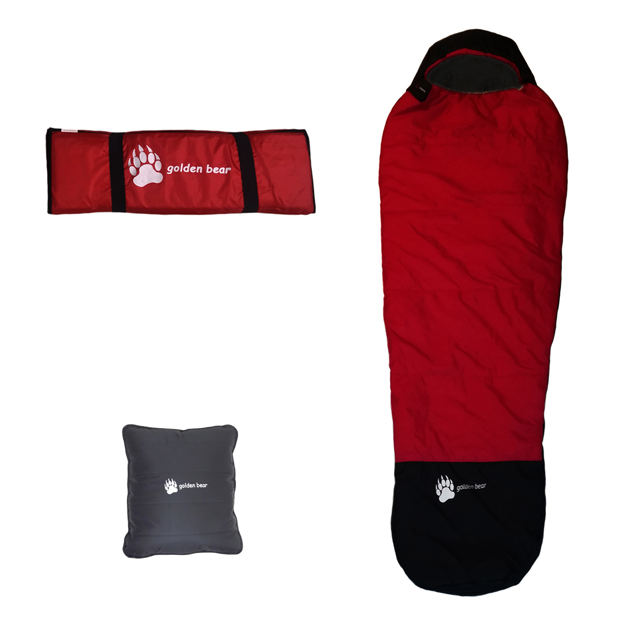 7101c490adc7b25a616295bf75609f54542eaba1_1737362223.jpg کیسه خواب گلدن بیر مدل RED3 به همراه زیرانداز و بالش سفری - Image 1