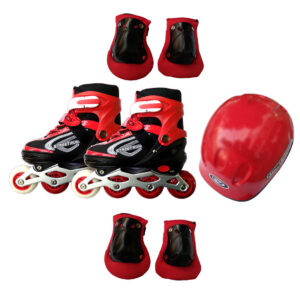 اسکیت کفشی استریت رانر مدل ۰۰۱ به همراه کلاه و لوازم ایمنی اسکیت