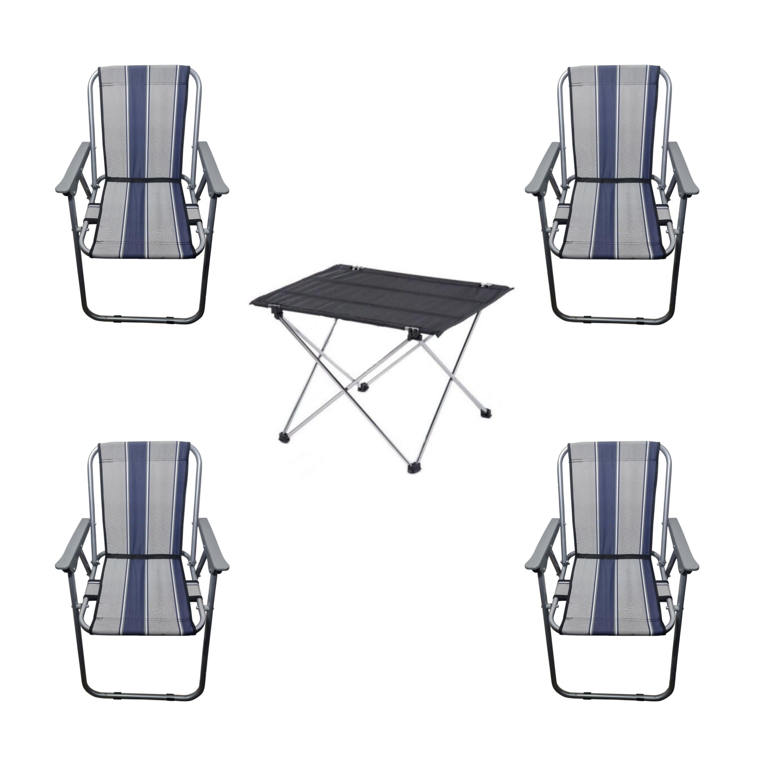 9940080ef7758947ac439376a24062474d338a74_1666687871.jpg میز و صندلی تاشو سفری مدل A بسته 5 عددی - Image 1