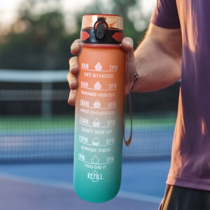 قمقمه مدل ورزشی  گنجایش 1 لیتر