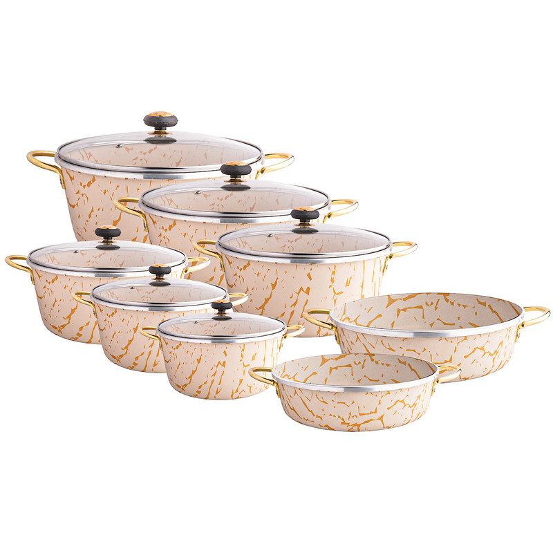 f942b1c80419ddca804c14045cdacef0d62c8db5_1752318289 سرویس قابلمه و تابه گرانیتی ۱۴ پارچه سورنا مدل ۴۵۵ - Image 1